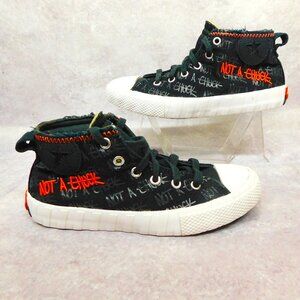 Converse Not A Chuck Unisex Sz 2 Y Mid Ankle Sneaker Black W Smoke Gray Skater